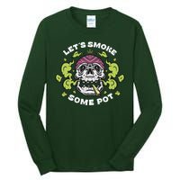 Let's Smoke Some Pot Skull Tall Long Sleeve T-Shirt