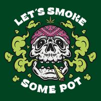 Let's Smoke Some Pot Skull Mesh Reversible Basketball Jersey Tank
