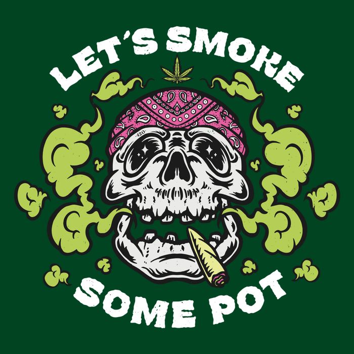 Let's Smoke Some Pot Skull Mesh Reversible Basketball Jersey Tank