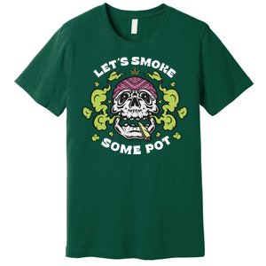 Let's Smoke Some Pot Skull Premium T-Shirt