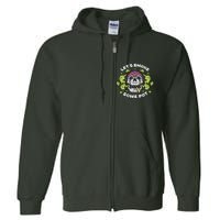 Let's Smoke Some Pot Skull Full Zip Hoodie