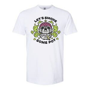 Let's Smoke Some Pot Skull Softstyle CVC T-Shirt