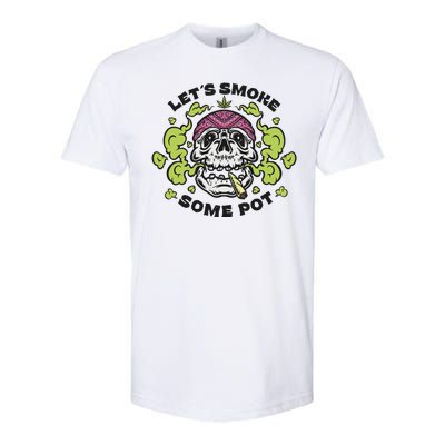 Let's Smoke Some Pot Skull Softstyle® CVC T-Shirt