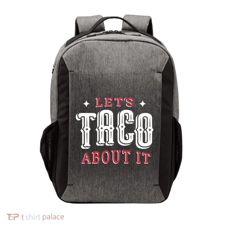 Lets Taco About It Vector Backpack