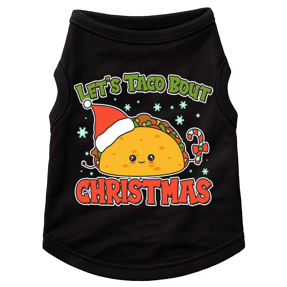 Let's Taco Bout Cute Funny Christmas Doggie Tank