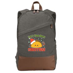 Let's Taco Bout Cute Funny Christmas Cotton Canvas Backpack