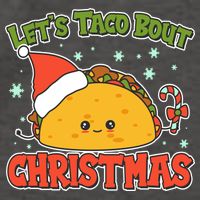 Let's Taco Bout Cute Funny Christmas Vector Backpack