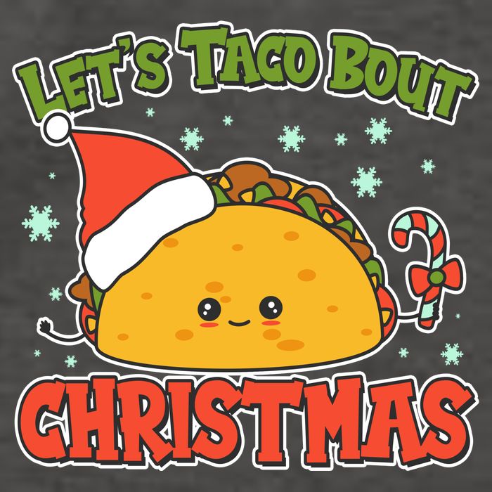 Let's Taco Bout Cute Funny Christmas Vector Backpack