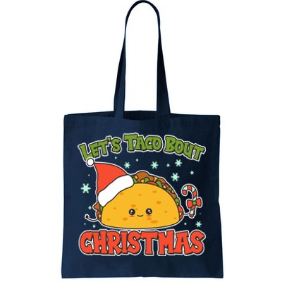 Let's Taco Bout Cute Funny Christmas Tote Bag