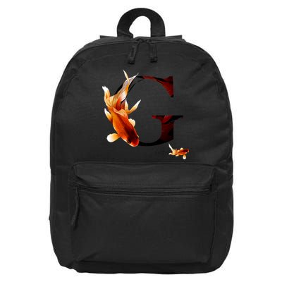 Letter G is for Goldfish 16 in Basic Backpack