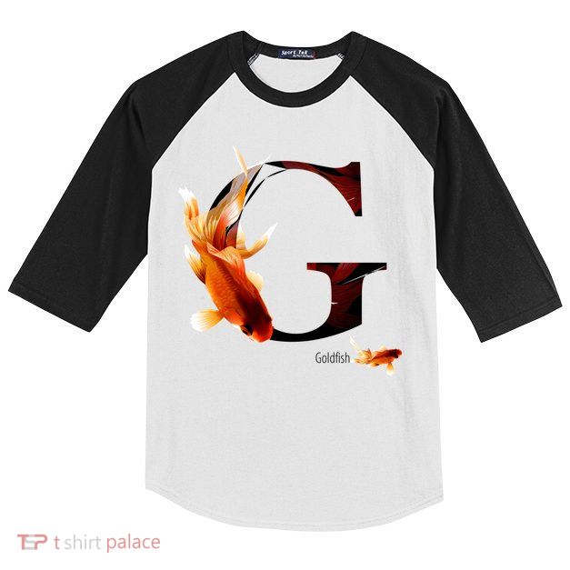 Letter G is for Goldfish Kids Colorblock Raglan Jersey