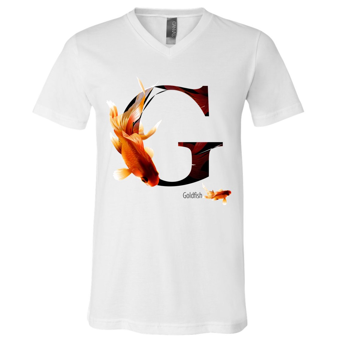 Letter G is for Goldfish V-Neck T-Shirt