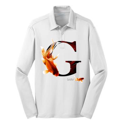 Letter G is for Goldfish Silk Touch Performance Long Sleeve Polo