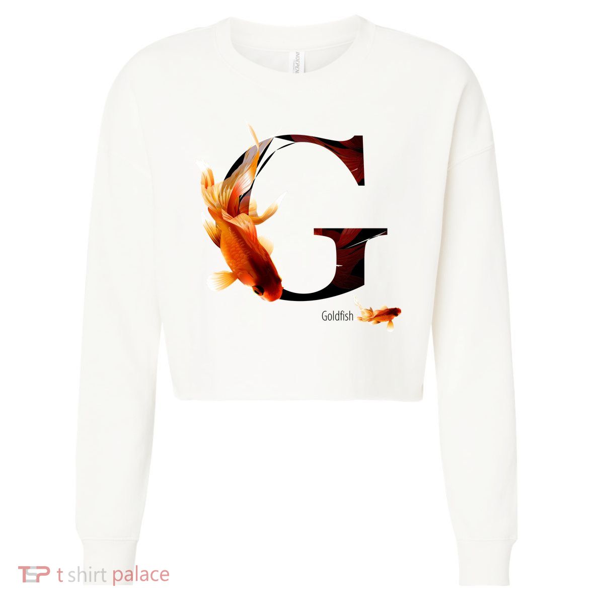 Letter G is for Goldfish Cropped Pullover Crew