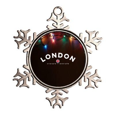 London England Uk United Kingdom Metallic Star Ornament