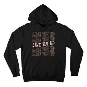 Line 'Em Up Retro Country's Slogan Hoodie