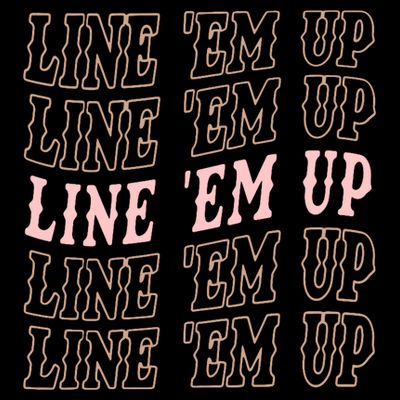 Line 'Em Up Retro Country's Slogan T-Shirt