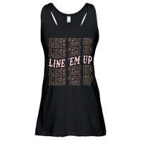 Line 'Em Up Retro Country's Slogan Ladies Essential Flowy Tank