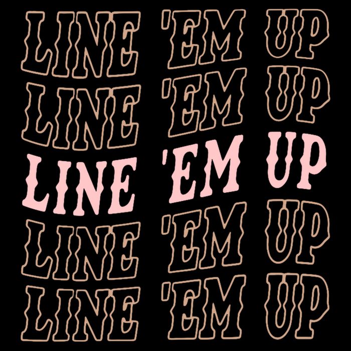 Line 'Em Up Retro Country's Slogan Ladies Essential Flowy Tank