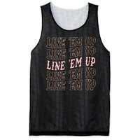 Line 'Em Up Retro Country's Slogan Mesh Reversible Basketball Jersey Tank