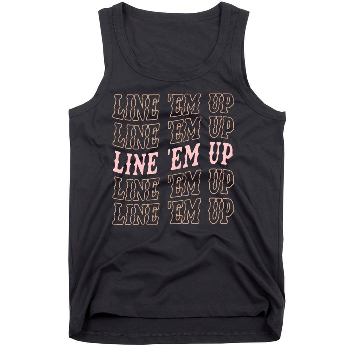 Line 'Em Up Retro Country's Slogan Tank Top