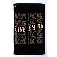 Line 'Em Up Retro Country's Slogan Golf Towel
