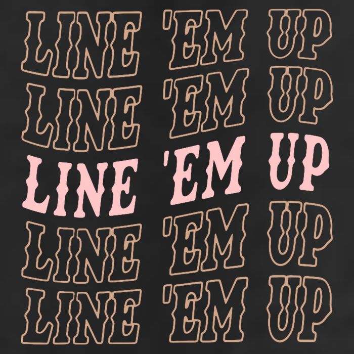 Line 'Em Up Retro Country's Slogan Golf Towel