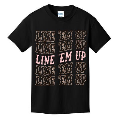 Line 'Em Up Retro Country's Slogan Kids T-Shirt