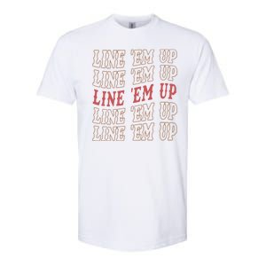 Line 'Em Up Retro Country's Slogan Softstyle CVC T-Shirt