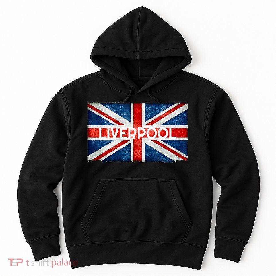 Liverpool England UK Flag . And Souvenir Hoodie