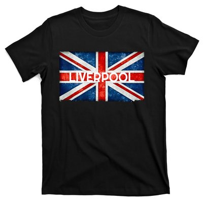 Liverpool England UK Flag . And Souvenir T-Shirt