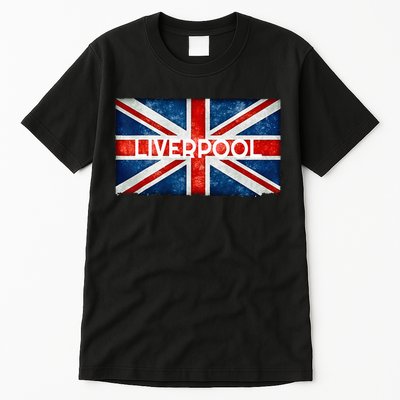 Liverpool England UK Flag . And Souvenir Tall T-Shirt