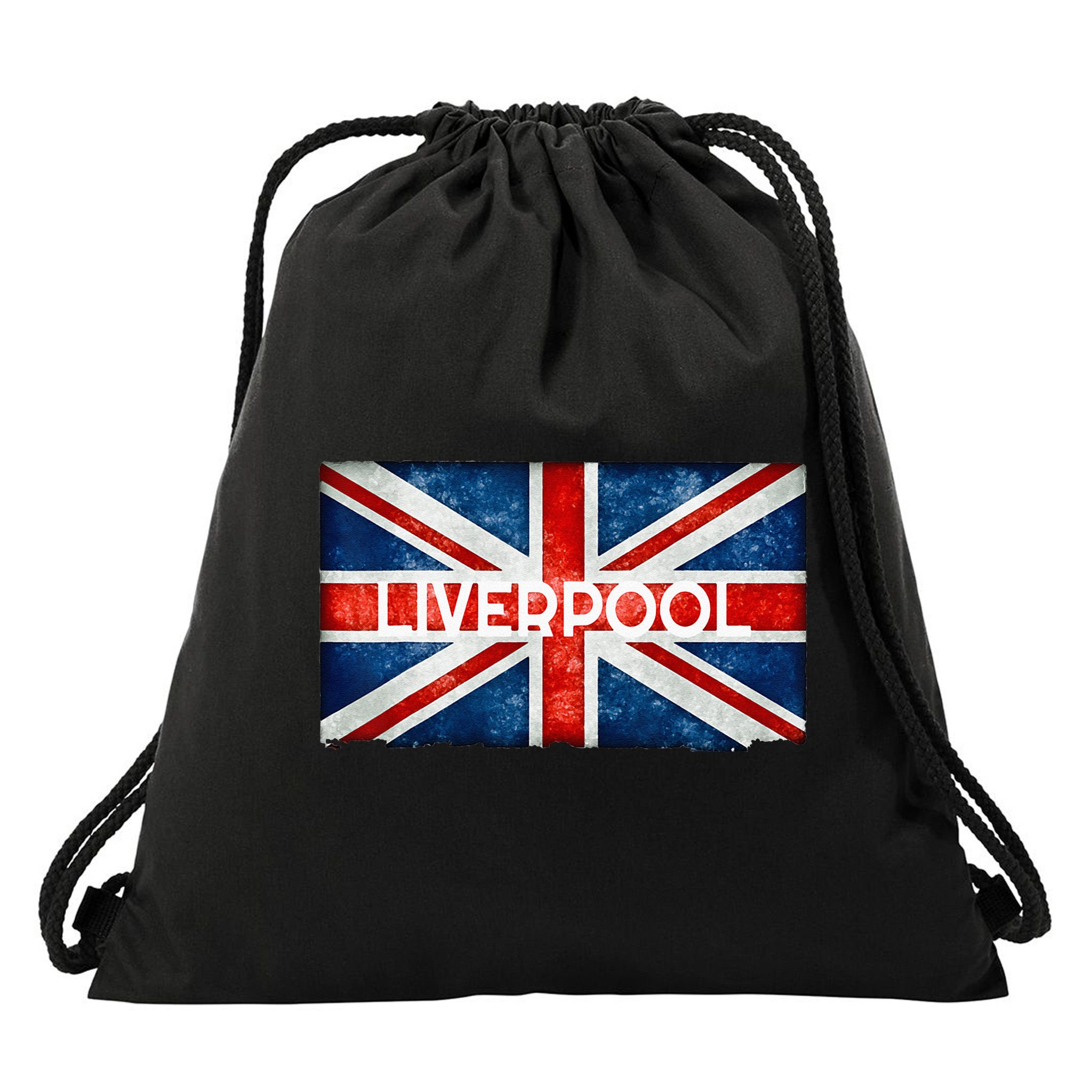 Liverpool England UK Flag . And Souvenir Drawstring Bag