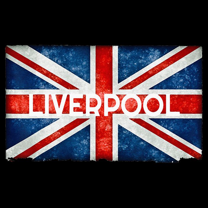 Liverpool England UK Flag . And Souvenir Drawstring Bag