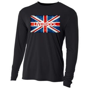 Liverpool England UK Flag . And Souvenir Cooling Performance Long Sleeve Crew