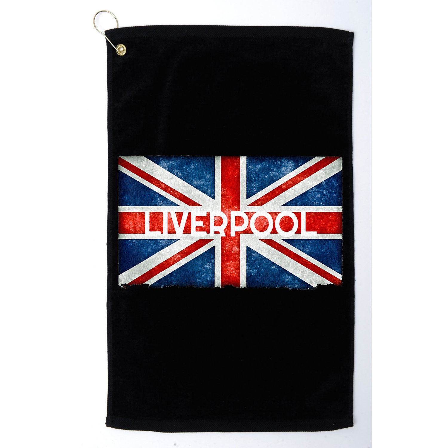 Liverpool England UK Flag . And Souvenir Golf Towel