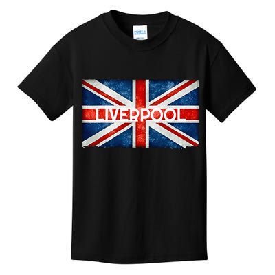Liverpool England UK Flag . And Souvenir Kids T-Shirt