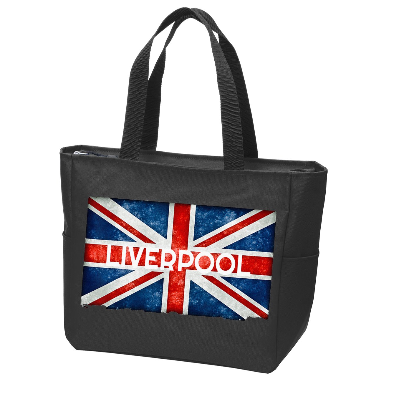 Liverpool England UK Flag . And Souvenir Zip Tote Bag