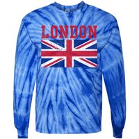 London England Union Jack United Kingdom British Flag Funny Gift Tie-Dye Long Sleeve Shirt