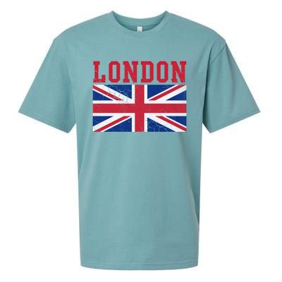 London England Union Jack United Kingdom British Flag Funny Gift Sueded Cloud Jersey T-Shirt