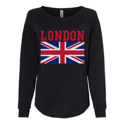 London England Union Jack United Kingdom British Flag Gift Womens California Wash Sweatshirt