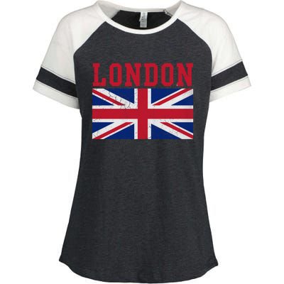 London England Union Jack United Kingdom British Flag Gift Enza Ladies Jersey Colorblock Tee