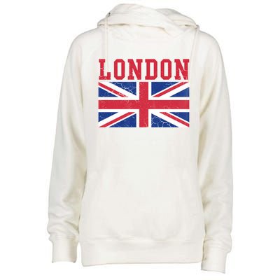 London England Union Jack United Kingdom British Flag Gift Womens Funnel Neck Pullover Hood