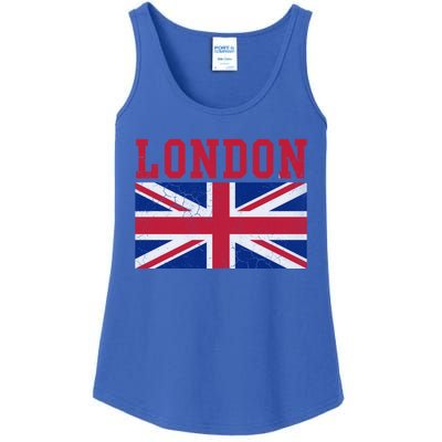 London England Union Jack United Kingdom British Flag Gift Ladies Essential Tank