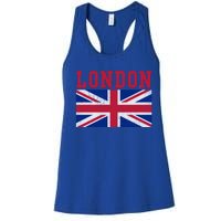 London England Union Jack United Kingdom British Flag Gift Women's Racerback Tank