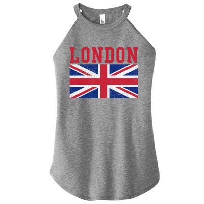 London England Union Jack United Kingdom British Flag Gift Women's Perfect Tri Rocker Tank