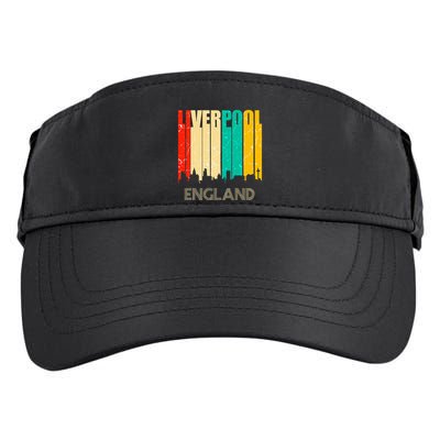 Liverpool England United Kingdom Retro City Skyline Adult Drive Performance Visor