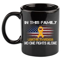 Leukemia No One Fights Alone 11oz C Handle Ceramic Mug