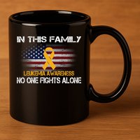 Leukemia No One Fights Alone 11oz C Handle Ceramic Mug