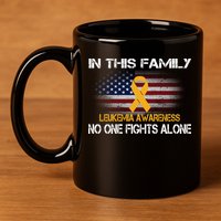 Leukemia No One Fights Alone 11oz C Handle Ceramic Mug
